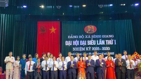 Đảng bộ xã Bình Giang tổ chức thành công Đại hội đại biểu lần thứ I: Quyết tâm đổi mới, tạo “sức bật” phát triển
