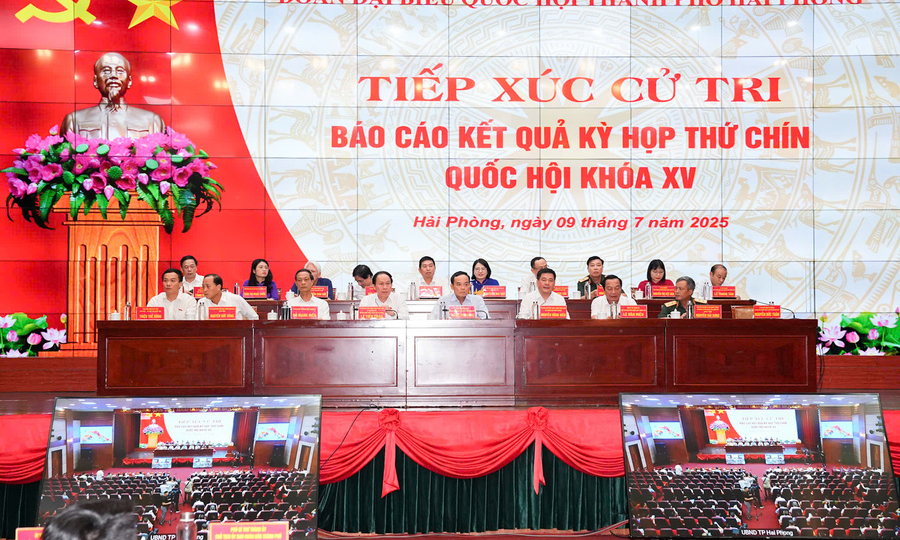 Trưởng Ban Chính sách, Chiến lược Trung ương Trần Lưu Quang tiếp xúc cử tri TP.Hải Phòng