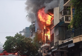 An Giang dập tắt vụ cháy tại nhà kho ở Long Xuyên