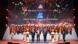 Tập đoàn Xây dựng Hòa Bình lọt Top 100 Sao Vàng Đất Việt 2021