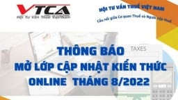 VTCA mở lớp cập nhật kiến thức thuế online tháng 8