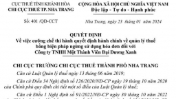 Nợ thuế, Công ty Đại Dương Xanh bị ngừng sử dụng hóa đơn