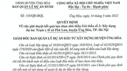 Xây dựng Đức Đạt trúng một loạt gói thầu tiết kiệm ngân sách thấp tại Ứng Hoà