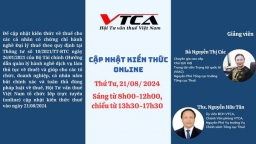 VTCA mở lớp cập nhật kiến thức thuế online tháng 8