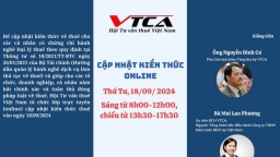 VTCA mở lớp cập nhật kiến thức thuế và kế toán tháng 9