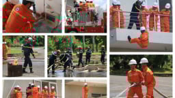 Công ty Thủy điện Buôn Kuốp diễn tập phòng cháy chữa cháy