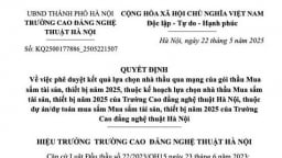 Bất thường trong công tác đấu thầu tại Trường Cao đẳng nghệ thuật Hà Nội