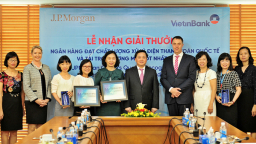 JPMorgan Chase vinh danh VietinBank ở 2 giải thưởng quan trọng