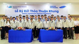 Doosan Vina bắt tay sản xuất đơn hàng Samsung Engineering đầu tiên
