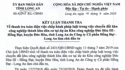 Công ty Cổ phần Hồng Đạt Long An bán trái phép 2.500 lô đất