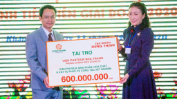 Tập đoàn Hưng Thịnh hỗ trợ Viện Pasteur Nha Trang 600 triệu đồng