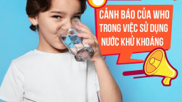 Cảnh báo của WHO trong việc sử dụng nước tinh khiết