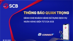 SCB thông báo chuyển đổi ngân hàng điện tử