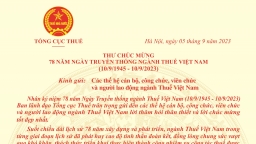 Thư chúc mừng Ngày Truyền thống ngành Thuế Việt Nam