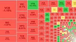 Cổ phiếu lao dốc đồng loạt, VN-Index mất hơn 13 điểm