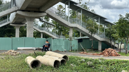 Hiện trạng các cầu đi bộ tuyến Metro số 1 những ngày sắp về đích