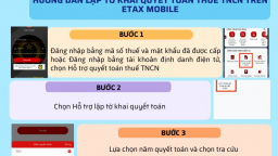 Hướng dẫn lập tờ khai quyết toán thuế TNCN trên Etax Mobile