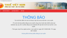 Bắt đầu nhận hồ sơ giấy đăng ký dự thi tuyển công chức Tổng cục Thuế