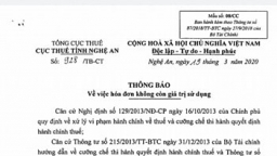 Nghệ An: Nợ thuế, Công ty Xuân Quỳnh bị cưỡng chế hóa đơn