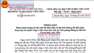 Sở TNMT Thanh Hóa xét tuyển viên chức theo kiểu 'không giống ai'