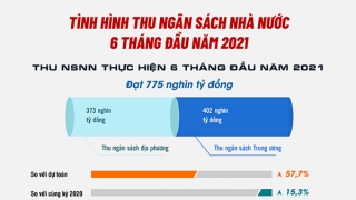 Thu NSNN 6 tháng đầu năm 2021 tăng, 10 địa phương top đầu vượt dự toán