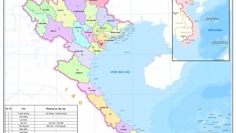 Bản đồ 34 tỉnh, thành phố