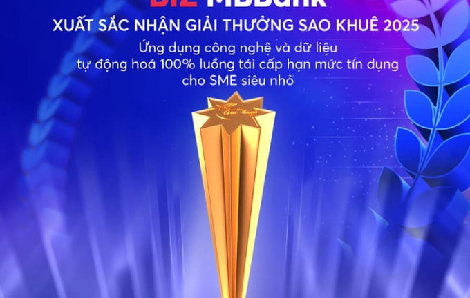 Sản phẩm vay vốn tín chấp dựa trên dữ liệu của BIZ MBBank thắng lớn tại Sao Khuê 2025