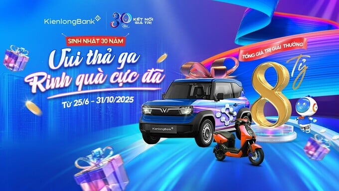 KienlongBank tung “siêu bão” quà tặng 8 tỷ đồng mừng sinh nhật 30 năm
