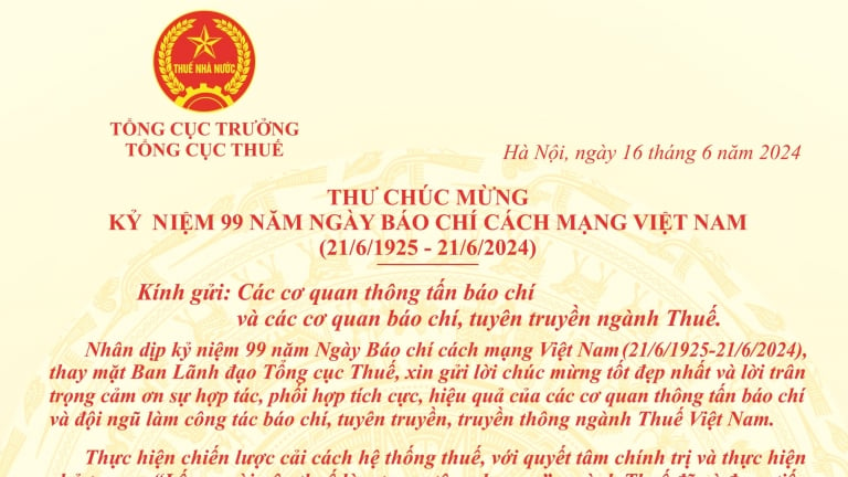 Tổng cục trưởng Tổng cục Thuế chúc mừng ngày Báo chí Cách mạng Việt Nam