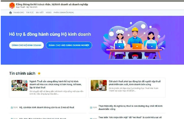 Cục Thuế ra mắt Cổng thông tin hỗ trợ cá nhân, hộ kinh doanh và doanh nghiệp