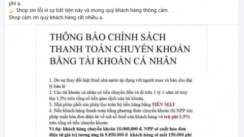 Nhiều hộ kinh doanh từ chối nhận chuyển khoản: Cơ quan thuế cảnh báo xử lý nặng
