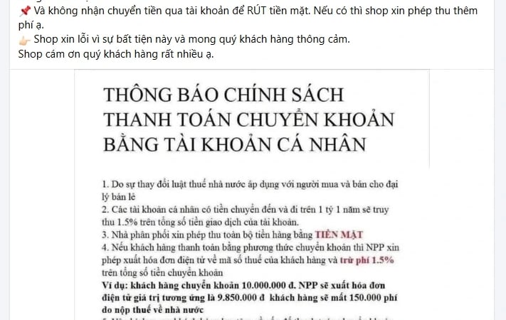 Nhiều hộ kinh doanh từ chối nhận chuyển khoản: Cơ quan thuế cảnh báo xử lý nặng