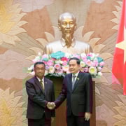 Chủ tịch Quốc hội Trần Thanh Mẫn tiếp Phó Chủ tịch Quốc hội Lào