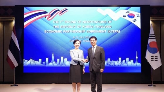 태국과 한국이 경제 파트너십 협정에 합의했습니다.