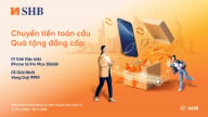 Cơ hội trúng iPhone 16 Pro max & vàng 999.9 khi chuyển tiền quốc tế tại SHB
