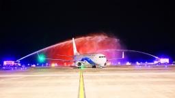 Van Don International Airport receives first international flight