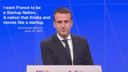 Emmanuel Macron inspires entrepreneurs with start-up nation vision