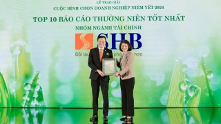 SHB trong Top 10 có báo cáo thường niên tốt nhất ngành tài chính