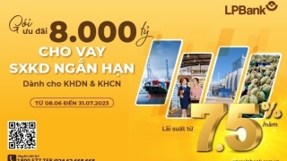 LPBank tung gói vay 8.000 tỷ đồng lãi suất chỉ từ 7,5%/năm