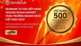 SeABank tăng hạng vượt bậc trong bảng xếp hạng FAST500