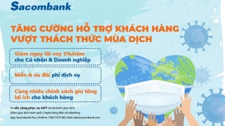 Sacombank tiên phong giảm 1% lãi suất cho vay