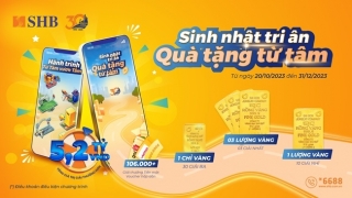 Cùng khám phá game trên SHB Mobile và nhận vàng SJC 999.9