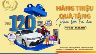 LienVietPostBank dành 120 tỷ đồng quà tặng cho khách hàng gửi tiết kiệm