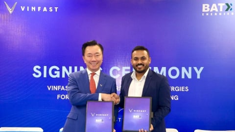 VinFast và Batx Energies hợp tác chiến lược về tái chế và tái sử dụng pin điện áp cao