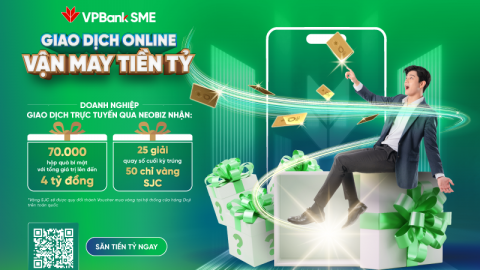 Doanh nghiệp giao dịch online cùng VPBank: 'Săn' vận may gần 4 tỷ đồng