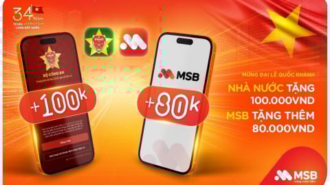 MSB tặng thêm 80.000 đồng cho người dân liên kết tài khoản nhận an sinh xã hội dịp 2/9