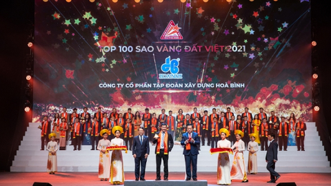 Tập đoàn Xây dựng Hòa Bình được vinh danh Top 100 Sao Vàng Đất Việt 2021