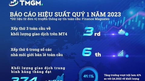 TMGM tăng trưởng vượt bậc trong quý I/2023