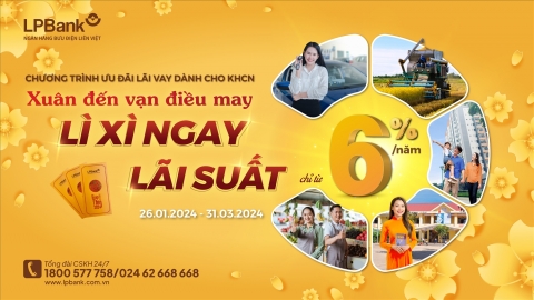 LPBank ưu đãi giảm đồng loạt lãi suất vay