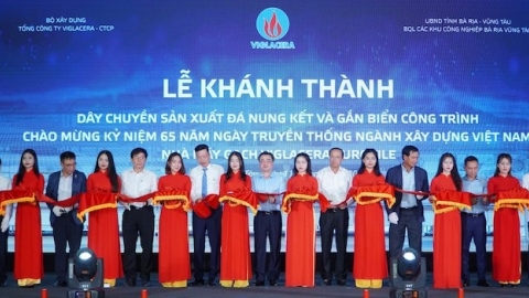 Viglacera khánh thành dây chuyền sản xuất đá nung kết